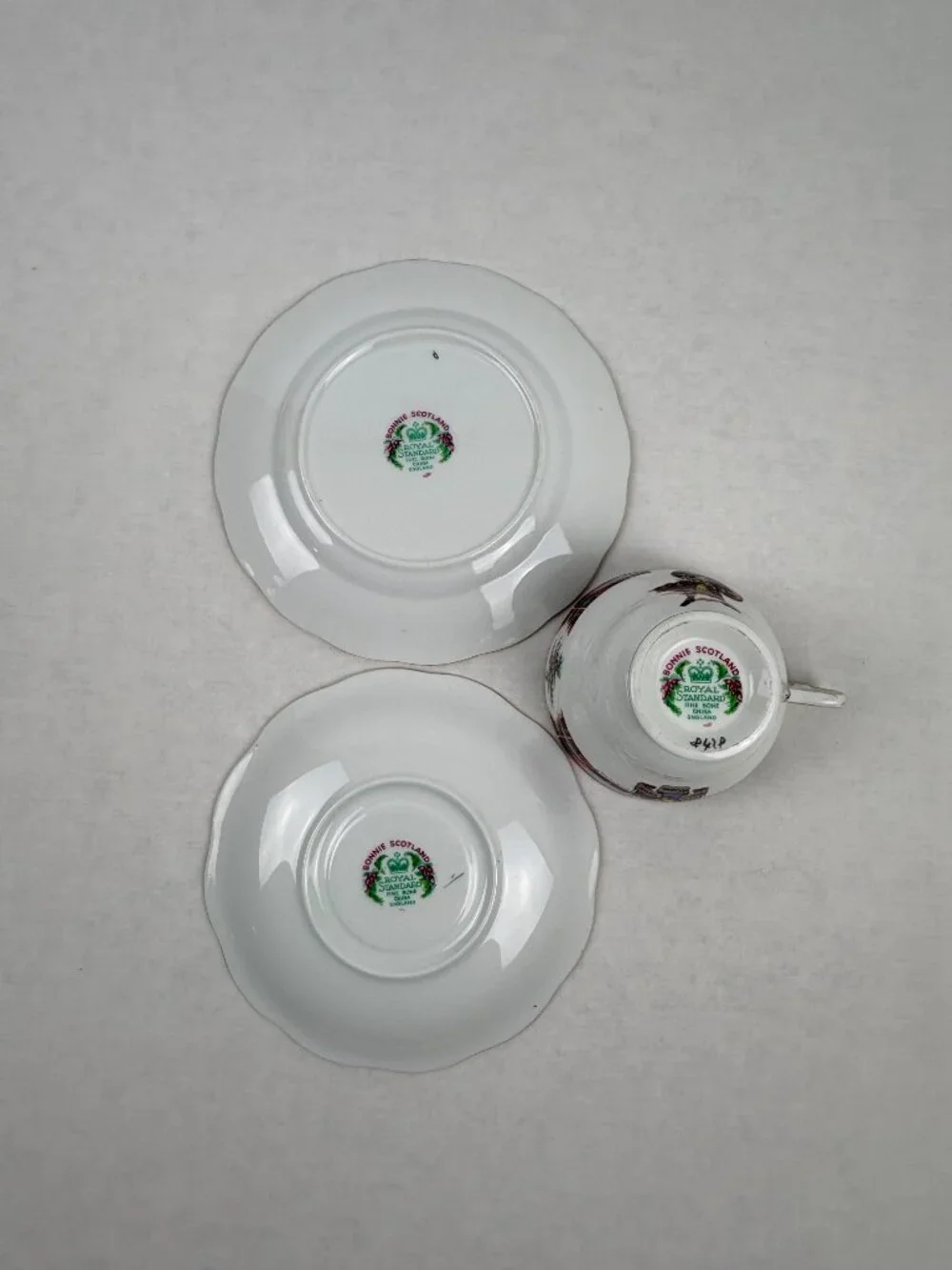 VTG Royal Standard Bonnie Scotland Clan Mackay Teacup Saucer Plate Trio Set